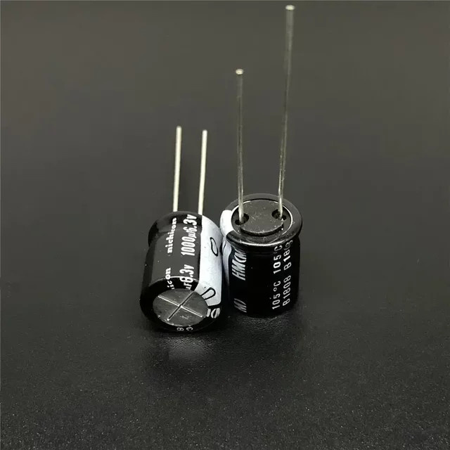 Nichicon HM-Serie Motherboard-Kondensator mit niedriger Impedanz, 1000 uF, 6,3 V, Farbe: Schwarz, B/H: 10 x 12,5 mm - Bild 1