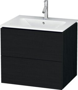 Duravit Waschtischunterschrank L-Cube in Weiß mit 2 Schubladen, wandhängend, B: 62 cm, T: 48,1 cm - Bild 1