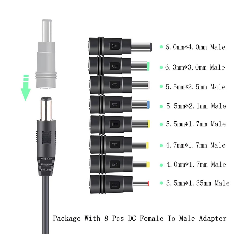 Olaf USB-zu-DC Spannungswandler-Kabel Schwarz mit USB-A und USB-C für WLAN-Router, Modem, Lüfter, Lautsprecher und Kamera zur Umwandlung von 5V auf 9V oder 12V - Bild 4