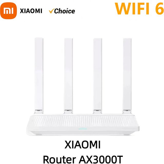 Xiaomi Router AX3000T WiFi 6 Mesh Netzwerk mit Gigabit Ethernet Ports in Weiß - Bild 1