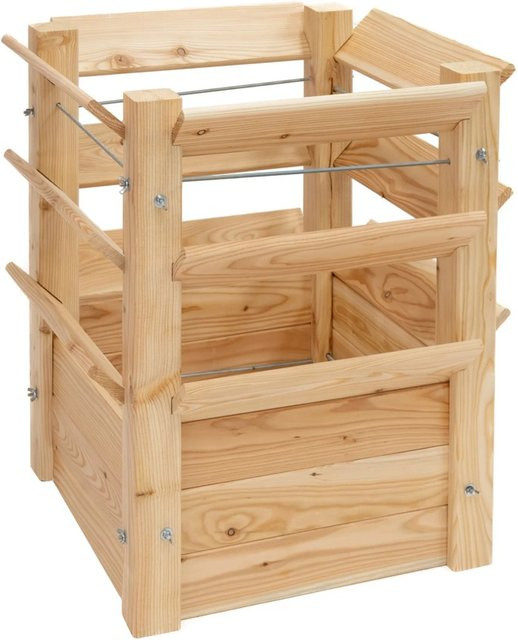 Westmann Premium Hochbeet L aus Lärchenholz in Natur, B/T/H: 65 x 65 x 73 cm - Bild 1