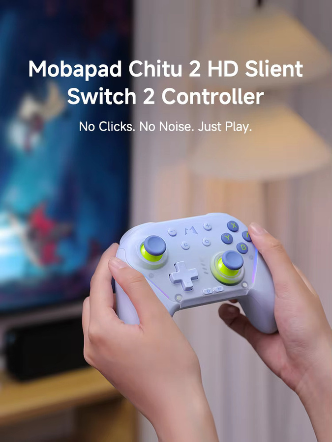 Mobapad Mute Controller Silent Edition Gamepad für Nintendo Switch, Windows PC und Android in Blau mit NFC und USB-Anschluss - Bild 4