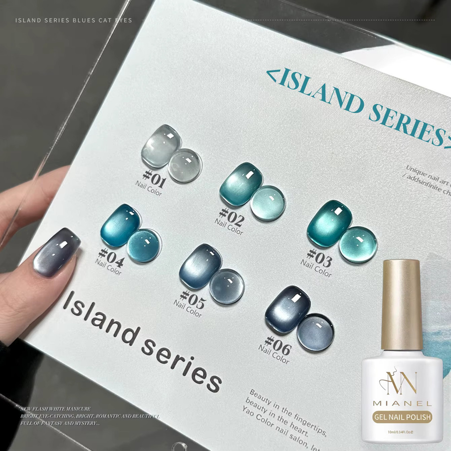 MIANEL Blue Island Gel-Nagellack, Blau, Schimmernd, 10 ml - Bild 2