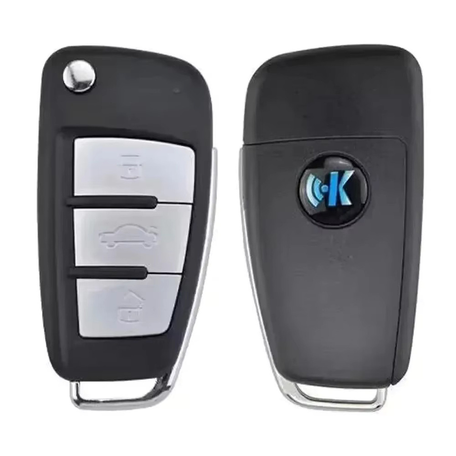 KEYDIY KD B02 Universal-Auto-Fernschlüssel mit 3 Tasten und Metallknopf in Schwarz für Audi A6L Style B-Serie, kompatibel mit KD900 und KD900+ sowie KD-X2 - Bild 2