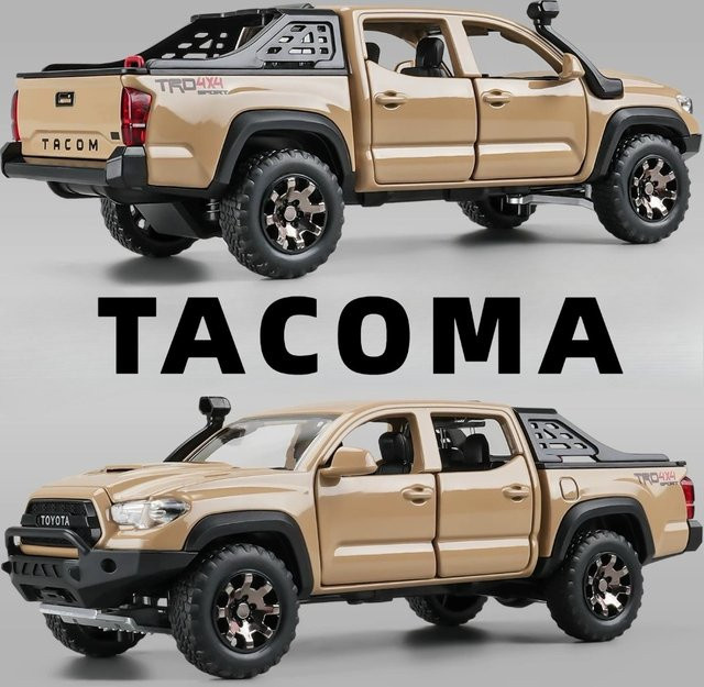 MAKEDA Tacoma Raptor F150 Modellauto, Maßstab 1:32, Metall, mit Licht und Sound - Bild 1