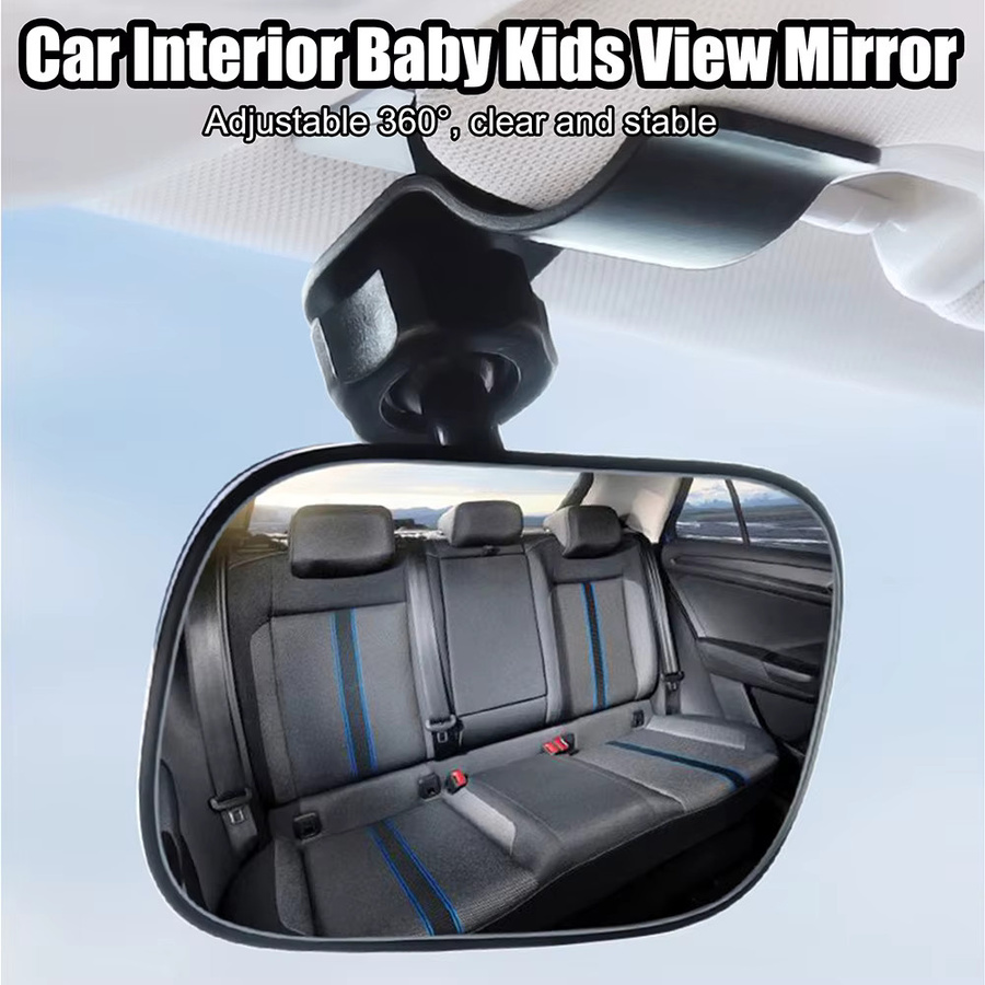2-in-1 Auto-Rücksitzspiegel für Baby und Kind mit 360-Grad-Drehung und verstellbarer Halterung - Bild 4