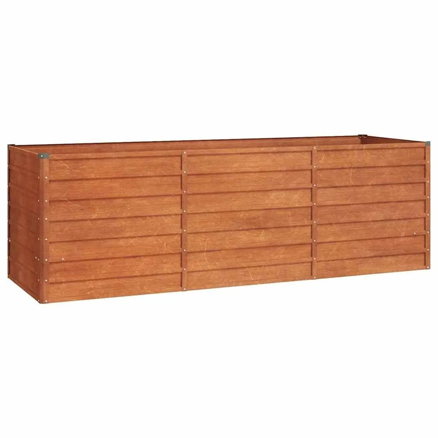 DELUKE Hochbeet ISAK aus Cortenstahl in Braun-antik, unten offen, B/T/H: 240 x 80 x 77 cm - Bild 2