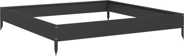 vidaXL Hochbeet aus Stahl in Schwarz, B/T/H: 100 x 100 x 18,5 cm - Bild 1