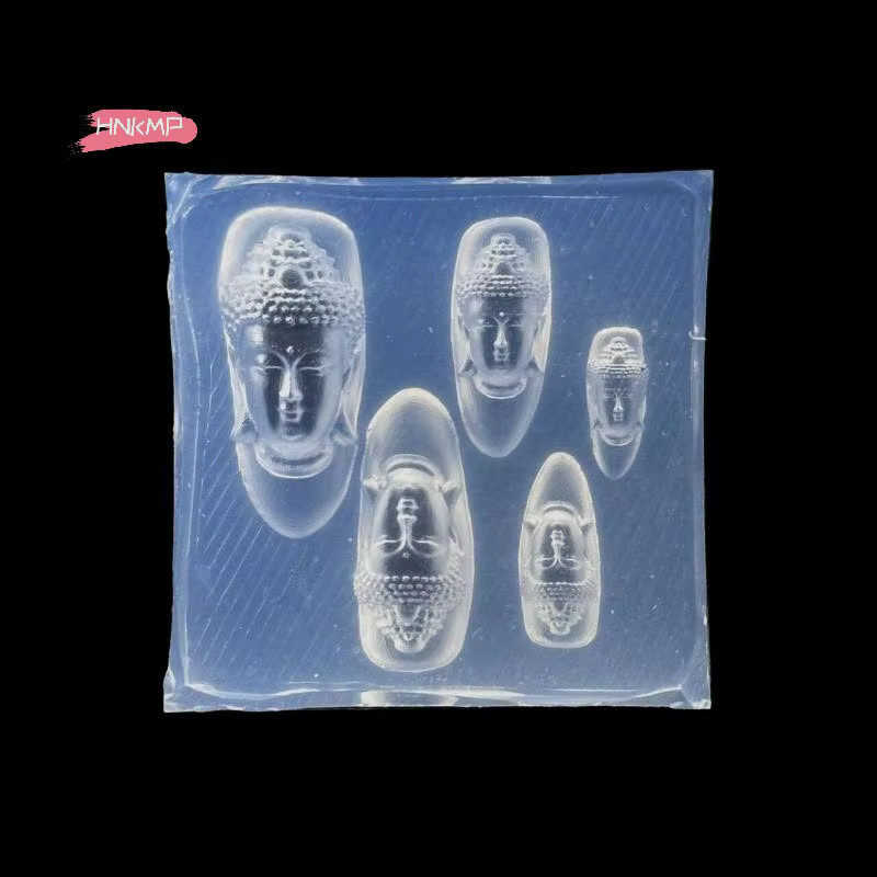 3D Acrylform Buddha Kopf Nail Art Silikon Maniküre Vorlage - Bild 3