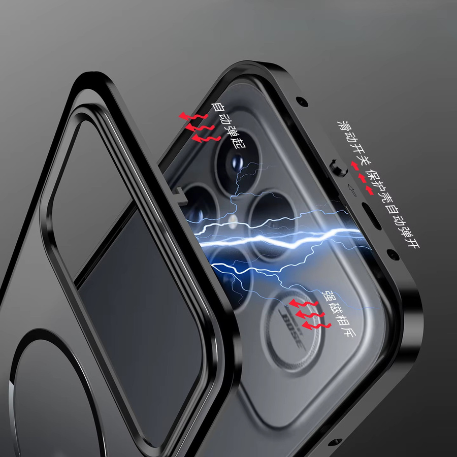 MagSafe Magnetische Schutzhülle für Xiaomi POCO F8 Ultra Pro und Redmi K90 ProMax aus Aluminiumlegierung und PC-Acryl in Schwarz - Bild 3