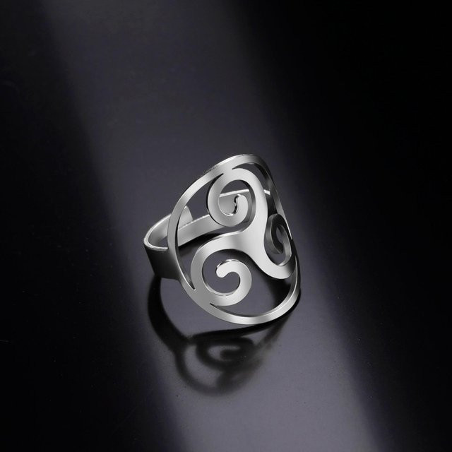 Likgreat Ring, Edelstahl, Schwarz, Vintage, Unisex - Bild 1