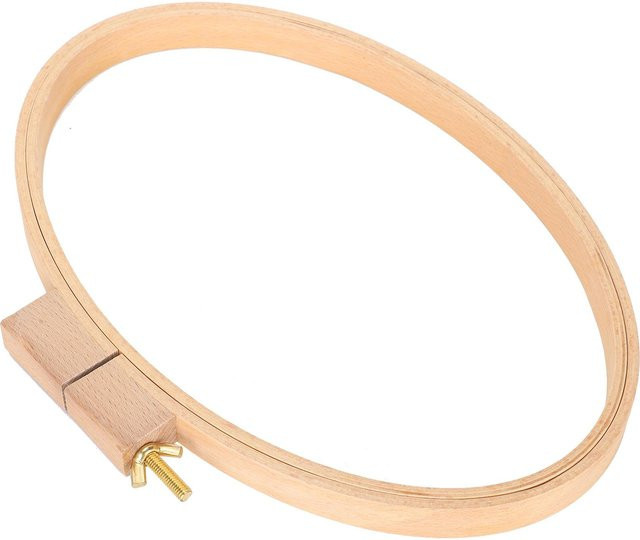 GoolRC Stickrahmen Oval aus Holz in Beige für DIY Kreuzstich und Handwerk - Bild 1
