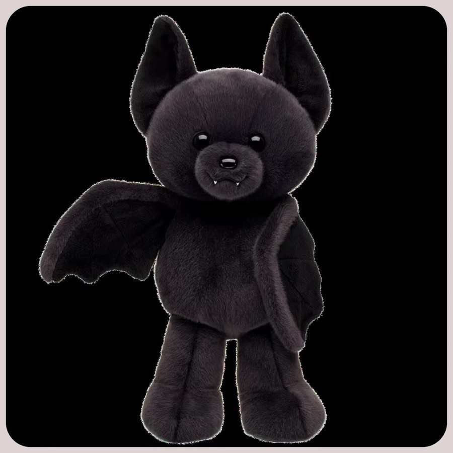 Molutian Fledermaus Plüschtier in Schwarz, posierbares Stofftier für Kinder, Höhe: 30 cm - Bild 2