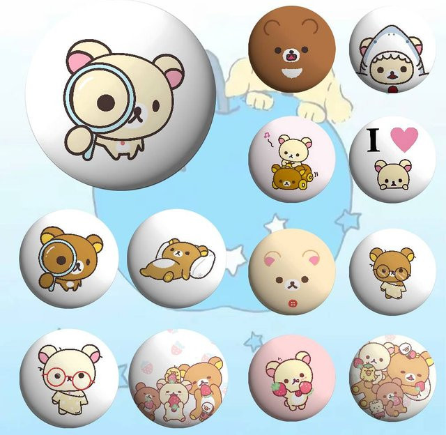 52TOYS Abzeichennadeln Rilakkuma, Cartoon - Bild 1