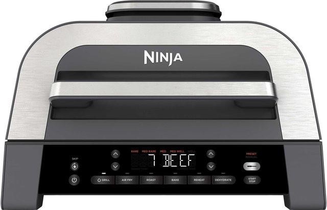 Ninja 6-in-1 MAX Grill und Heißluftfritteuse DG551EU in Schwarz/Silber mit Digitalanzeige - Bild 2