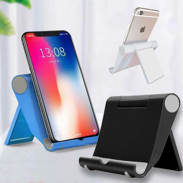 Faltbarer Handy und Tablet Ständer in Rot für Smartphone, iPad, iPhone, Samsung und Xiaomi - Bild 1