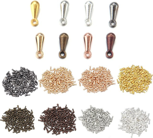 lacoogh Wasser tropfen Schnur Charms, End perlen für Halskette Armband, Anhänger - Bild 1