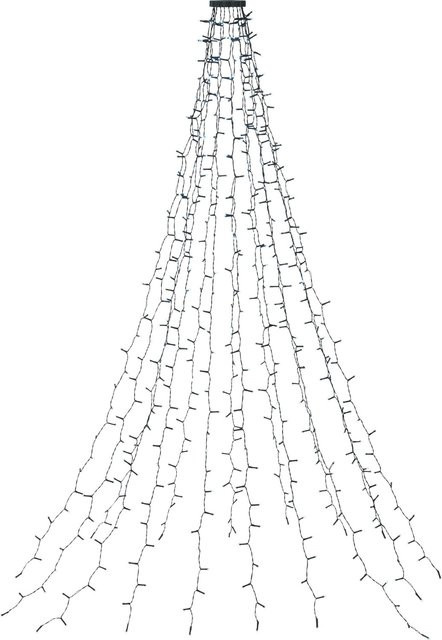 LED-Baum-Lichtervorhang mit Ring in Grün mit 512 LEDs für Innen und Außen, Warmweiß und Kaltweiß umschaltbar - Bild 1