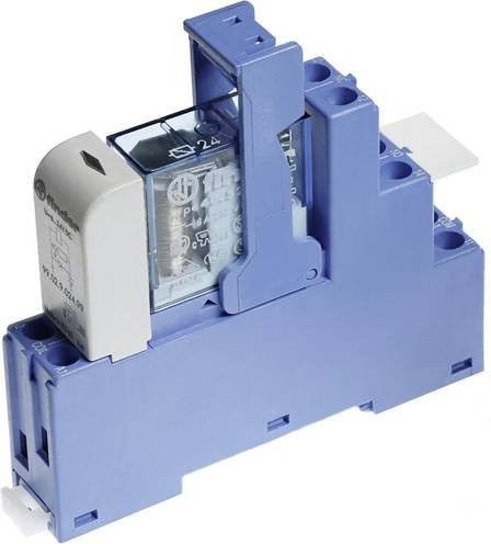 Finder Koppelrelais 48.52.9.024.0052 24 V/DC 8A 2 Wechsler in Schwarz und Blau - Bild 1