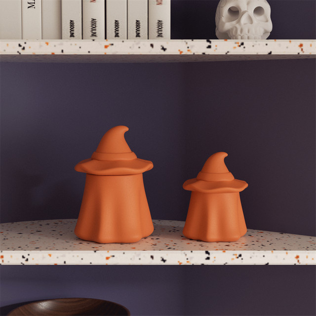 Geisterhafte Zauberer Kerzenform aus Silikon für Beton- oder Gipskerzen zur Halloween-Dekoration - Bild 1