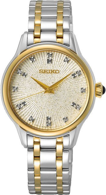 Seiko Armbanduhr, Diamant, Quarz, Edelstahl, 30 mm, Damen - Bild 1