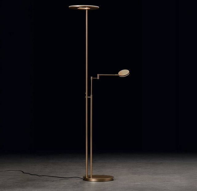 Holtkötter Nova Plano LED-Deckenfluter mit Leselicht in Bronze - Bild 1