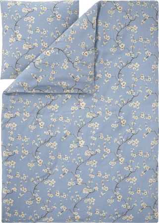 LIVARNO Mikrofaser-Satin-Bettwäsche Wendebettwäsche mit Kissenbezug, Blau, B/H: 155 x 220 cm, Kissen: 80 x 80 cm