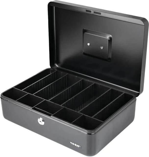 HMF Geldkassette mit individueller Facheinteilung, Schwarz, B/T/H: 36 x 25 x 11 cm - Bild 1