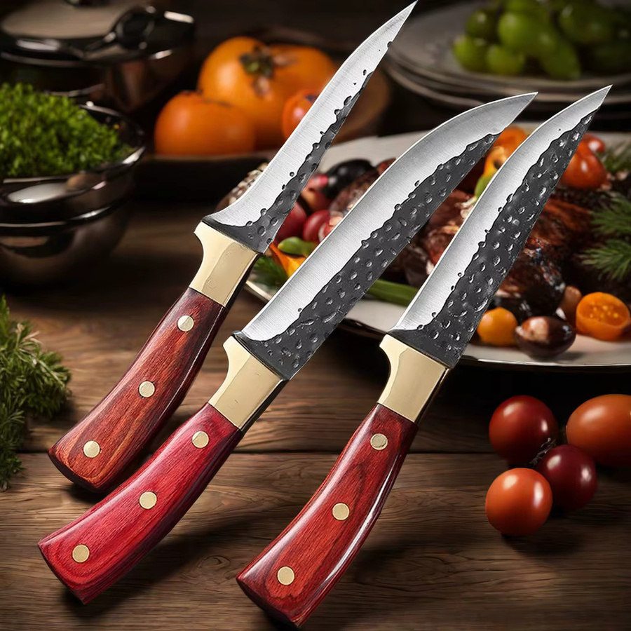 Allwin Houseware W Handgeschmiedetes Kochmesser aus Edelstahl mit Holzgriff in Mehrfarben - Bild 2
