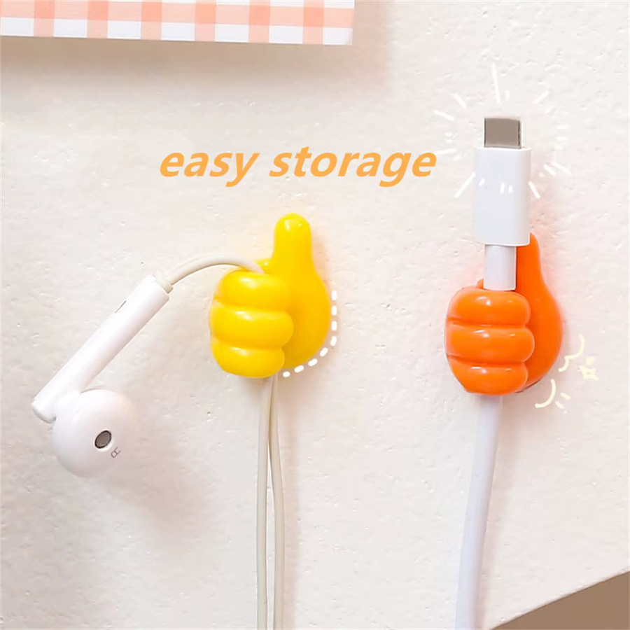Kerokuru Kabelhalter Clips Daumenhaken zur Kabelorganisation für Kopfhörer und Maus, 15 oder 5 Stück, Weiß und Mehrfarbig - Bild 3