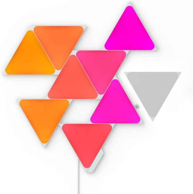 Nanoleaf Shapes Triangles Starter-Set – 9er-Set LED Wandbeleuchtung in Weiß und Multicolour mit RGB und WiFi-Anbindung - Bild 1