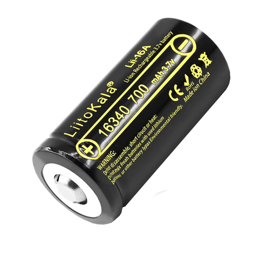 LiitoKala Lii-16A Wiederaufladbare Batterien 16340 3,7 V 700 mAh in Schwarz mit Ladegerät für Arlo Wireless Kameras - Bild 3