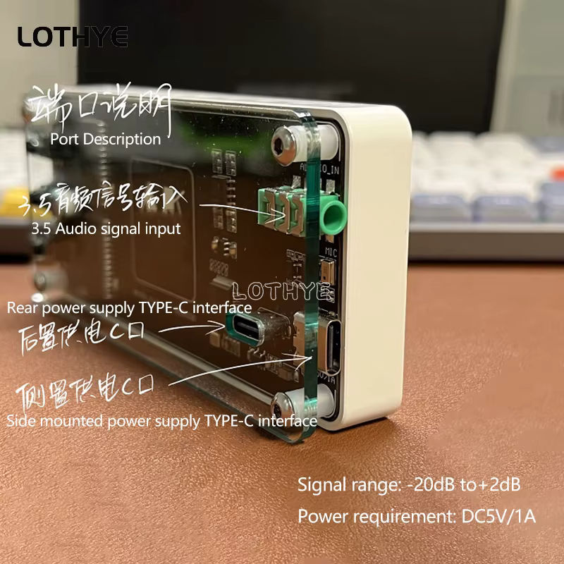 LOTHYE Multimode-LED-Audio-Musikspektrum Anzeige mit Sprachaktivierung und Type-C Anschluss in Weiß-Grün - Bild 2