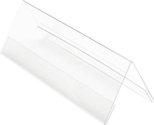 Deflecto Tisch-Namensschild Classic Image 48701 transparent, 12 Stück, B: 21,0 cm, H: 7,0 cm, T: 8,0 cm - Bild 1