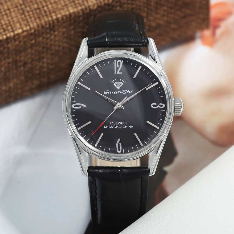 HEIMDALLR Armbanduhr, Handaufzug, Edelstahl, 38 mm, Herren, Schwarz - Bild 2