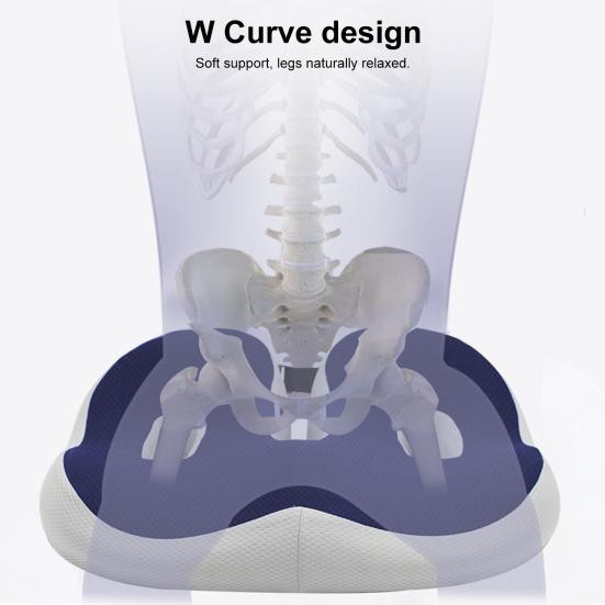Ergonomisches Sitzkissen von NOHS Cushions aus Memory-Schaum mit Fleece-Bezug zur Steißbein-Druckentlastung in Cyanblau - Bild 2