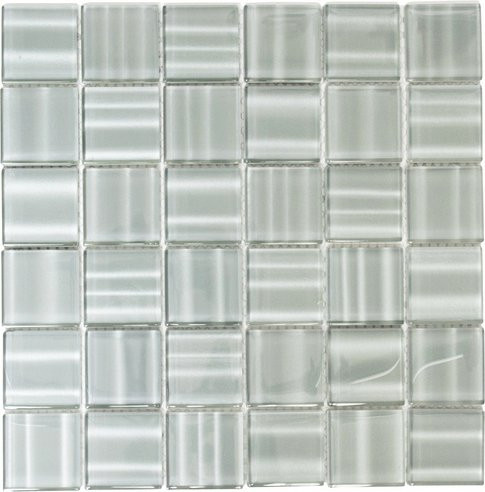 HuH Mosaikfliese Code aus Glas in Grau als Wandbelag, B/B: 29,8 x 29,8 cm - Bild 1