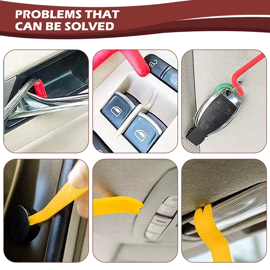 CHSYX Auto Werkzeug Set zum Öffnen von Autotüren mit Grabber, Lock Pick Set und Luftkeil sowie Pumpe für LKW und PKW - Bild 2