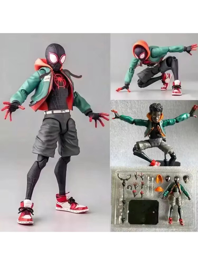 Bandai Miles Morales Spider-Man Actionfigur, Superheld, 15cm - Bild 1