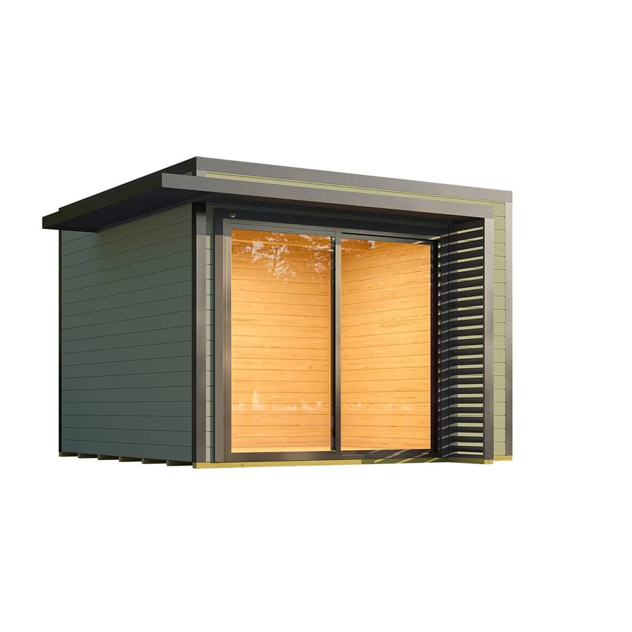 Weka Gartenhaus Amberley mit Schiebetür in Graugrün/Anthrazit, B/T: 300 x 300 cm - Bild 2