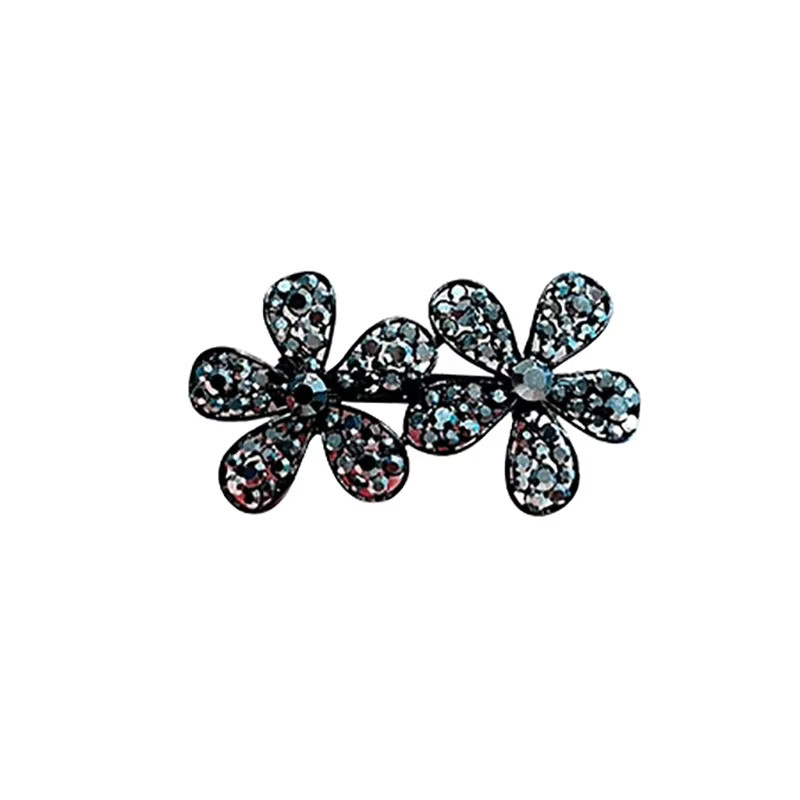HIYAYZ Haar Clip, Schwarz, Strass Blume, Damen - Bild 2