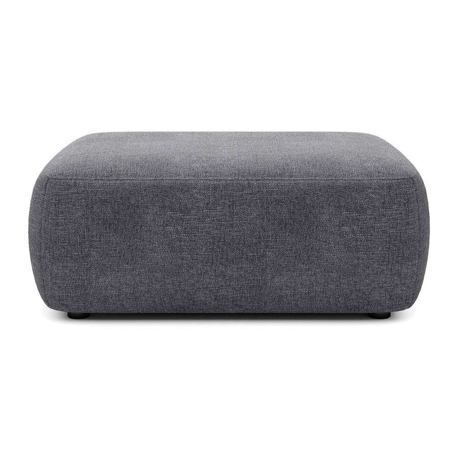 Vente-unique Sitzhocker Daviso Anthrazitgrau B/T/H: 100 x 68 x 38 cm - Bild 2