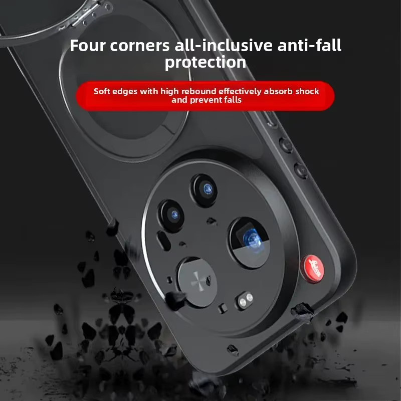 Stoßfeste MagSafe Magnet-Schutzhülle mit drehbarem Ständer für Xiaomi 17 Ultra und Xiaomi 17 Pro Max in Schwarz - Bild 2