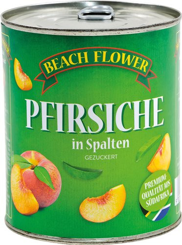 Beach Flower Pfirsich-Spalten gezuckert 480 g - Bild 1