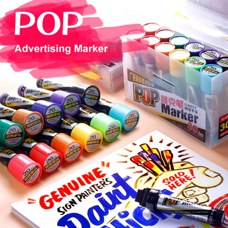 POP Nachfüllbarer Permanent Marker in Rot für Graffiti, Manga und Kunst - Bild 4