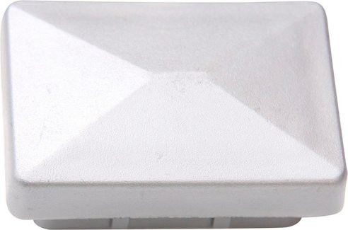 FLORAWORLD Pfostenkappe aus Kunststoff für Zaun und Eckpfosten 60 x 40 mm, Farbe: Silber, B/T/H: 6,5 x 4,4 x 2,7 cm - Bild 1