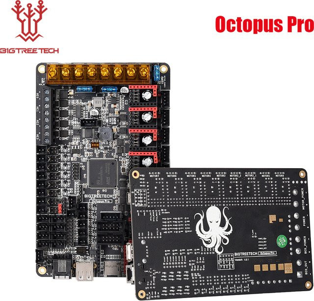 Bigtreetech Octopus Pro v5.0 BTT Motherboard für Klipper 3D Drucker mit TMC2209 und TMC5160 in Schwarz - Bild 1