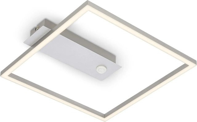 Brilo LED-Deckenleuchte Nici in Silber mit Bewegungsmelder und Dämmerungssensor - Bild 1