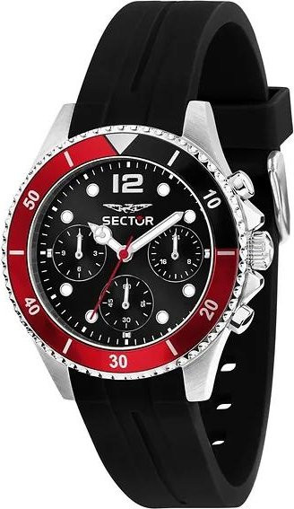 Sector Armbanduhr, Quarz, Silikonarmband, Schwarz, 39 mm, Herren - Bild 1