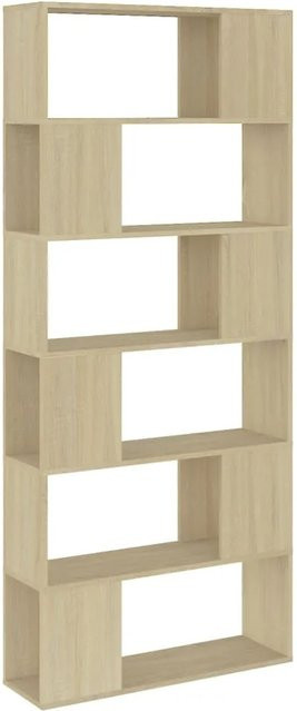 vidaXL Bücherregal Raumteiler aus Holzwerkstoff in Braun, B/T/H: 80 x 24 x 186 cm - Bild 1